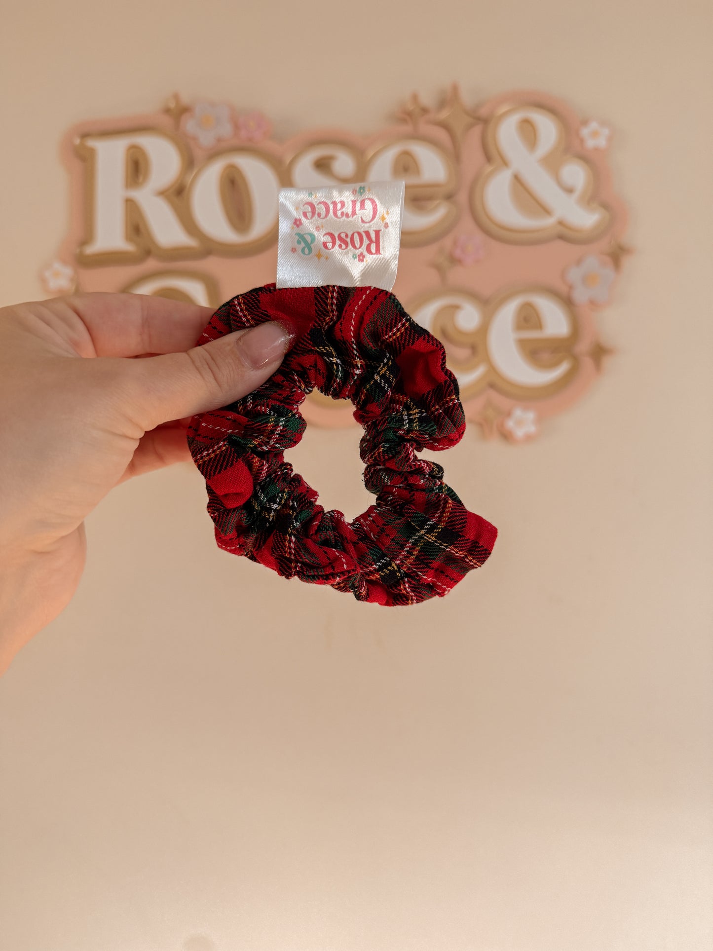 Tartan scrunchies
